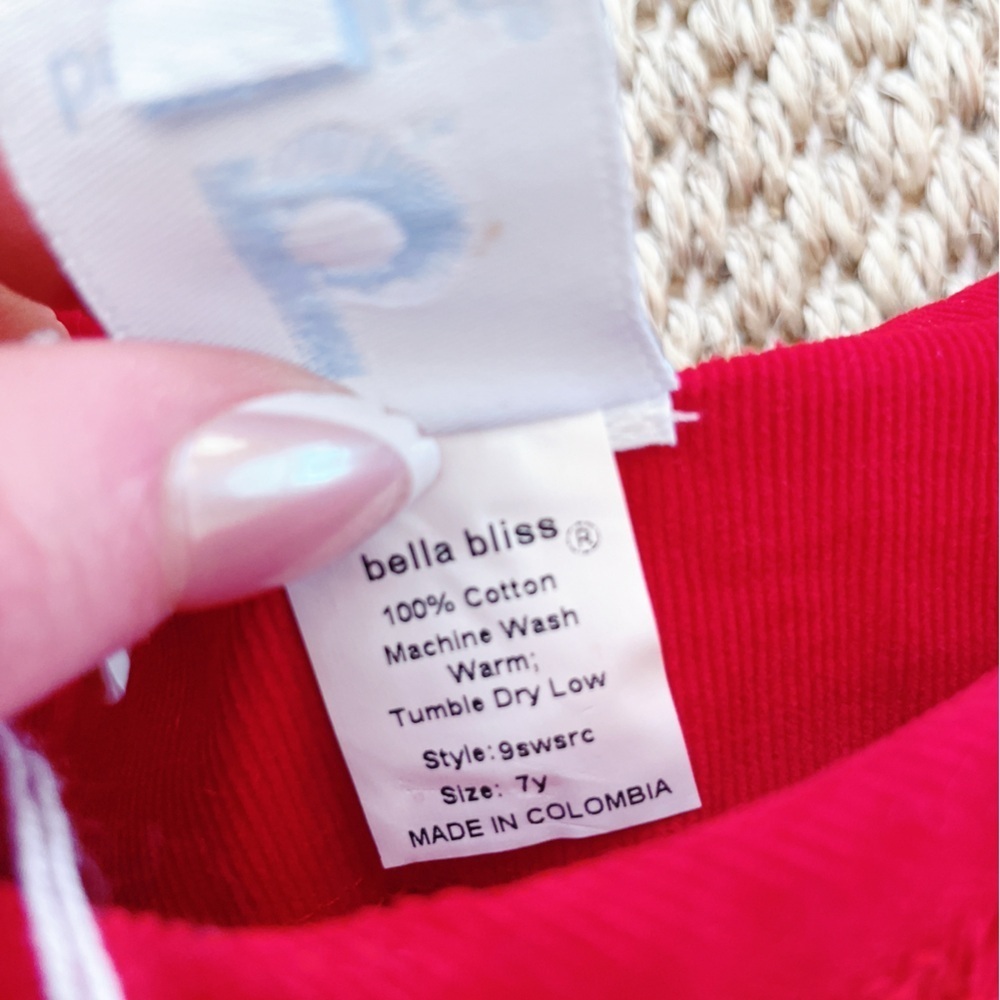 NWT Bella Bliss Smocked Waist Red Corduroy skirt girls 6x - Picture 6 of 7